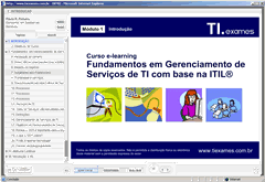 Tela demonstrativa do curso ITIL Foundation